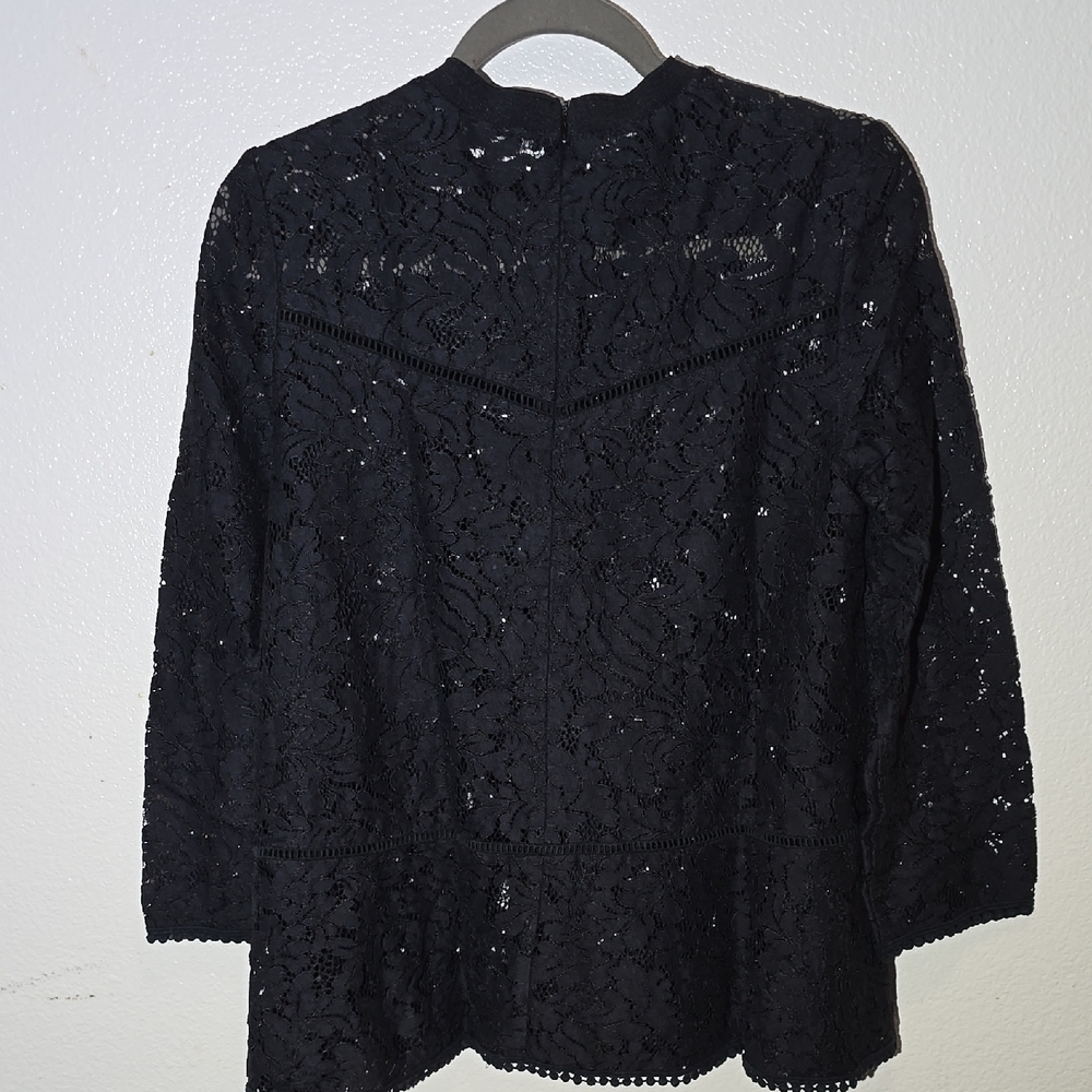 Zara Black Lace Top - Picture 3 of 6